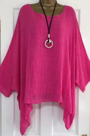 Womens Batwing Sleeve Solid Color Loose O-Neck 3/4 Sleeve Casual Elegance Blouse Ladies Top