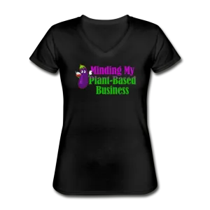 Women's Minding My Plant-Based Business V-Neck