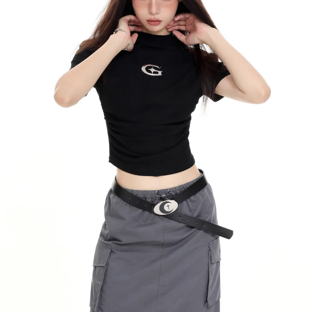 Women's Sexy Solid Color Slim T-shirt