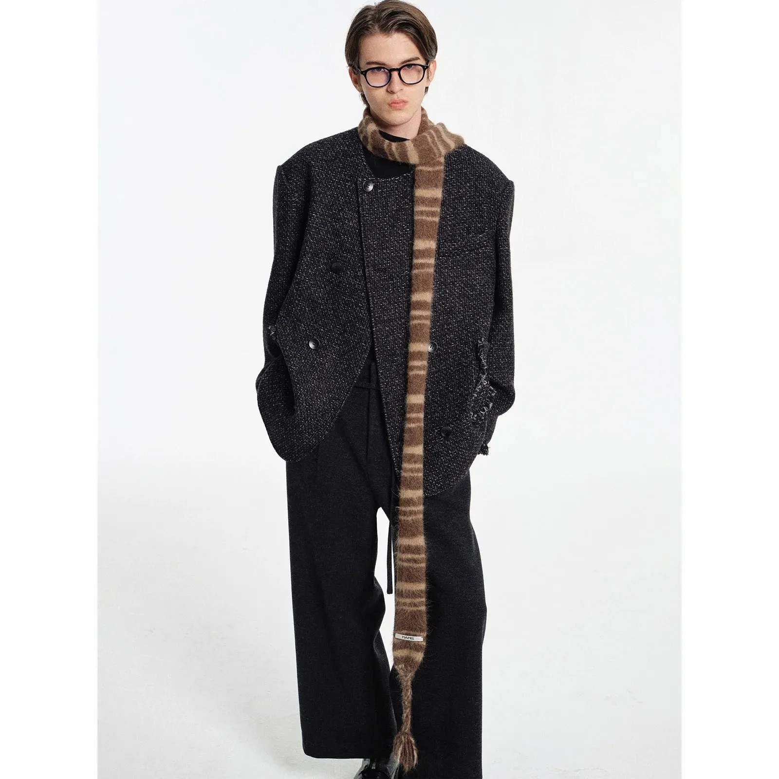 Wool Blend Tweed Jacket