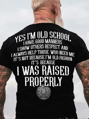 Yes I'm Old School Printed Men's T-shirt