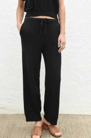 zaira knit trousers in black