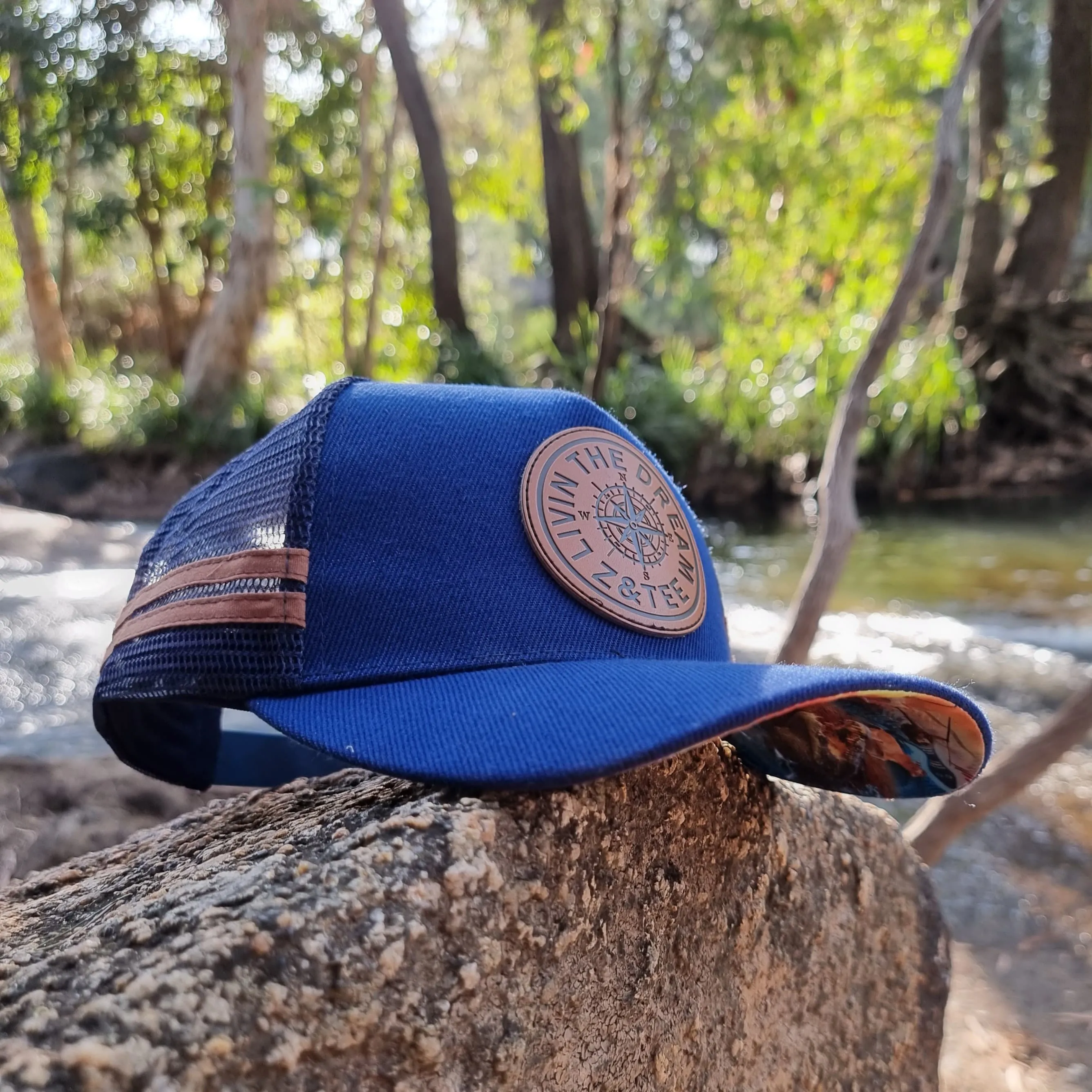 Z&Tee Livin the Dream | Navy Trucker Cap - Adults