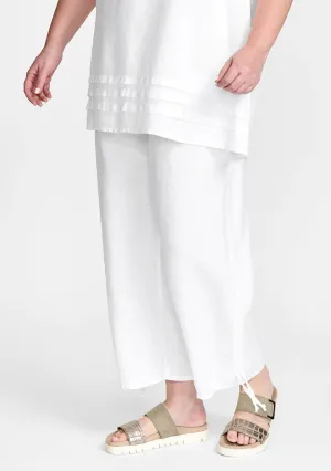 Zen Pant With Elastic Waist White